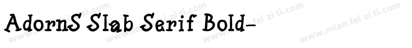 AdornS Slab Serif Bold字体转换